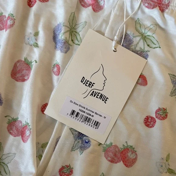 Djerf Avenue White Cherry and Berry Print Pajama Set - Picture 4 of 7